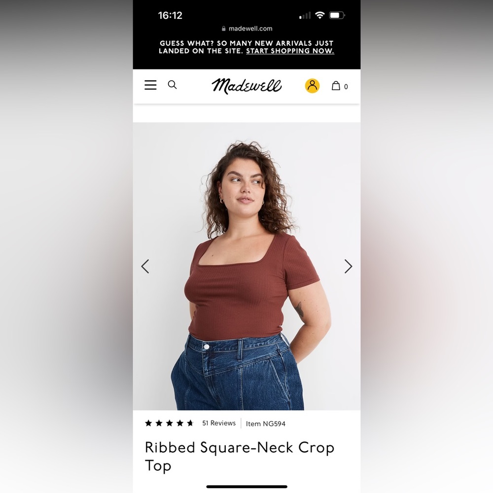 Madewell Square Neck Top